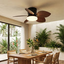 Tropical Palm Five-Blade Ceiling Fan Light