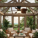 Tropical Palm Five-Blade Ceiling Fan Light