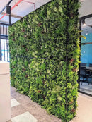 Tropical Vista Artificial Vertical Garden Green Wall Panel 40×40in 11 SQ FT – UV Resistant – Commercial Grade by Designer Plants USA