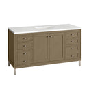 James Martin Chicago 60" Single Bathroom Vanity, Walnut Whisper
