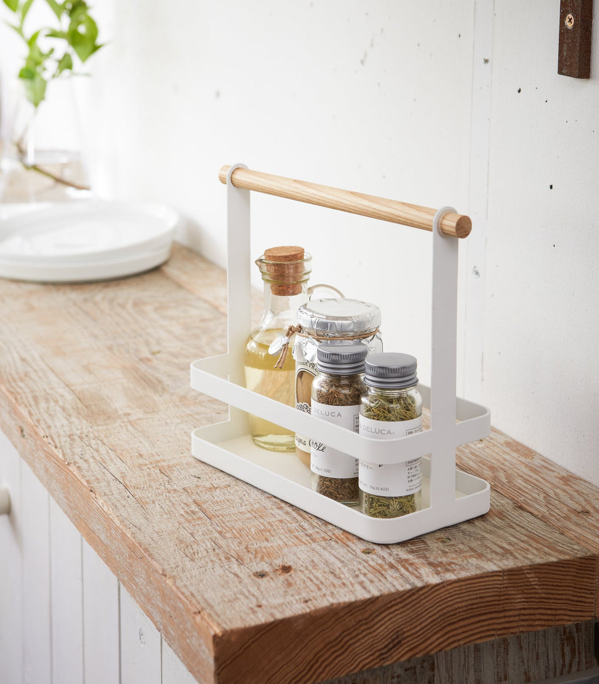 Tabletop Storage Caddy - Steel + Wood, photo 2 of 5