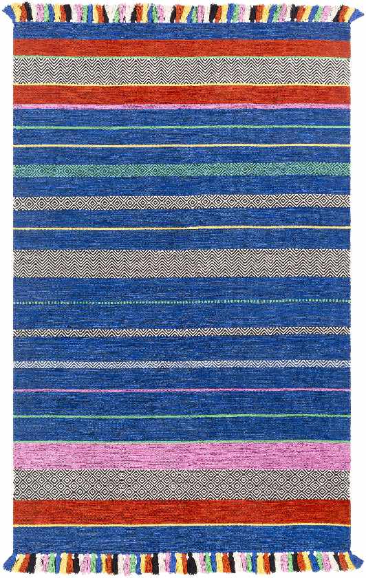 Smethwick Global Bright Blue Area Rug