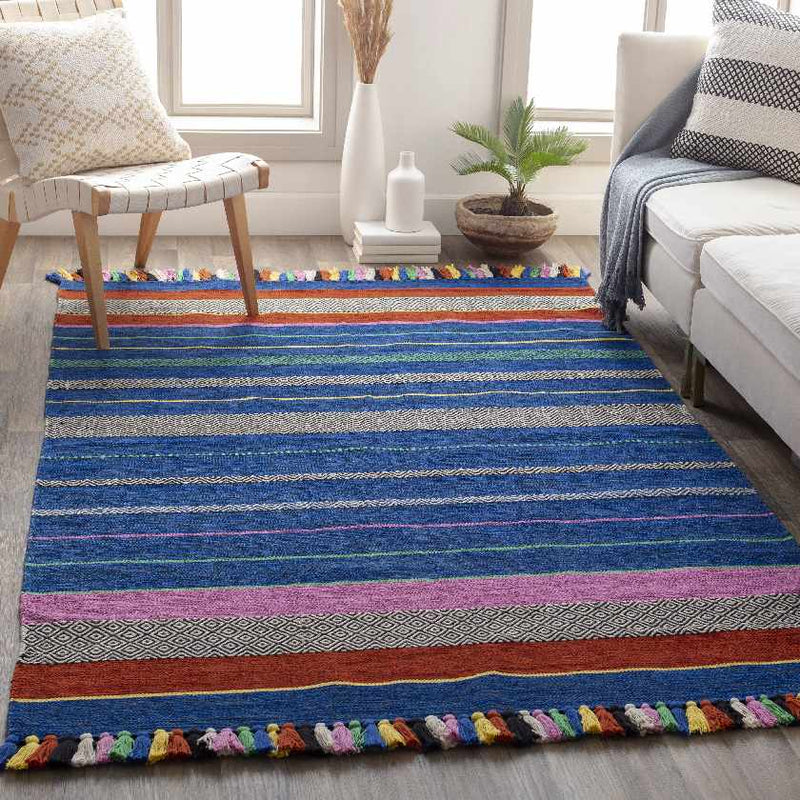 Smethwick Global Bright Blue Area Rug