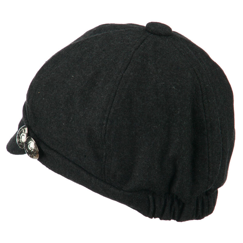 2 Silver Button Cabbie Cap