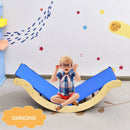 3-in-1 Wooden Arch Climber Set with Ramp and Rocker Mat by LJGDeals