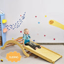 3-in-1 Wooden Arch Climber Set with Ramp and Rocker Mat by LJGDeals