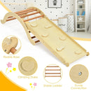 3-in-1 Wooden Arch Climber Set with Ramp and Rocker Mat by LJGDeals