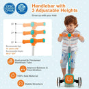 Folding Adjustable Kids Toy Scooter with LED Flashing Wheels Horn 4 Emoji Covers by LJGDeals