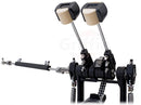 GRIFFIN Deluxe Pack Drum Hardware Kit (2 Piece Set) - Double Kick Drum Bass Pedal & 2-Legged Hi-Hat Stand - Quad-Sided Beater Head, Dual Chain Drive System & Responsive for Metal & Rock Drummers