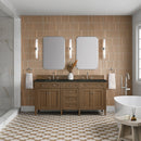 James Martin Brittany 72" Double Bathroom Vanity, Saddle Brown