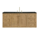 James Martin Laurent 60" Dual Mount Single Bathroom Vanity, Light Natural Oak