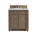 James Martin Bristol 30" Single Bathroom Vanity, Whitewashed Walnut