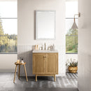 James Martin Laurent 30" Dual Mount Single Bathroom Vanity, Light Natural Oak
