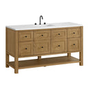 James Martin Breckenridge 60" Single Bathroom Vanity, Light Natural Oak