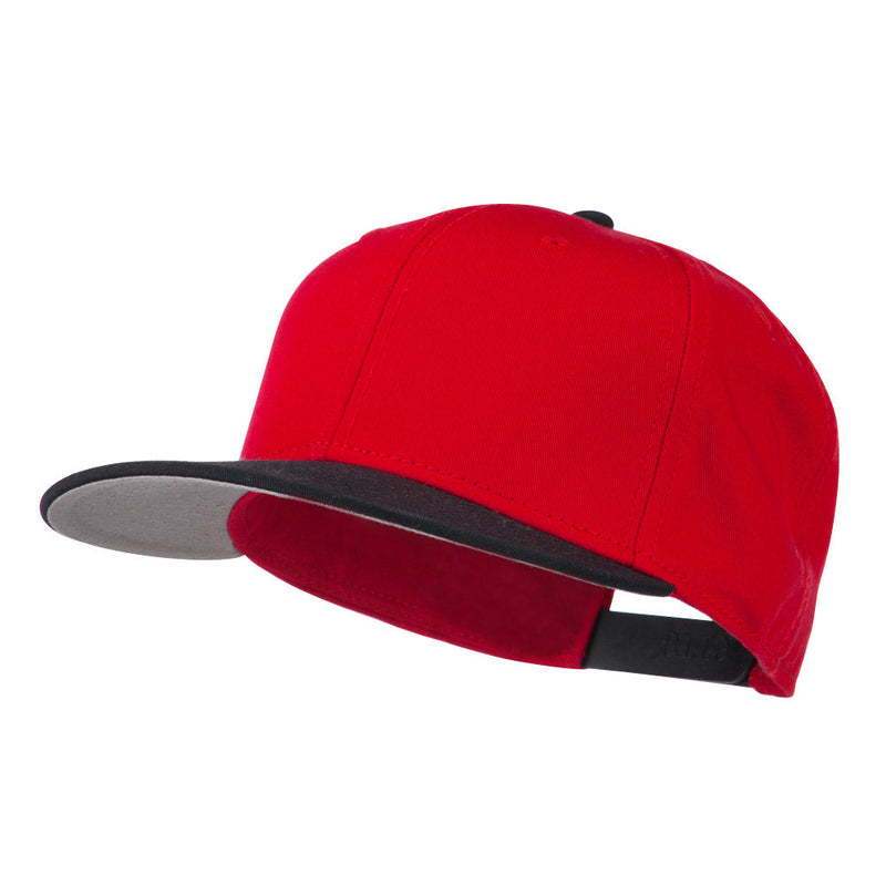 Two Tone Superior Cotton Twill Flat Bill Snapback Cap