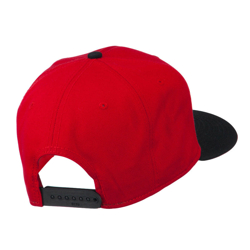 Two Tone Superior Cotton Twill Flat Bill Snapback Cap