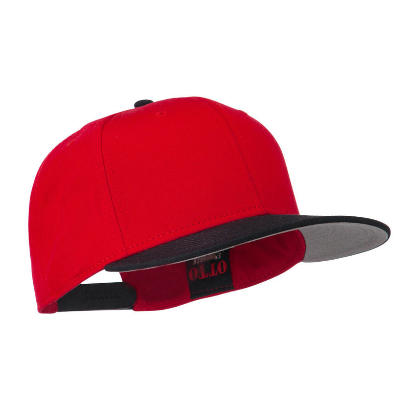 Two Tone Superior Cotton Twill Flat Bill Snapback Cap