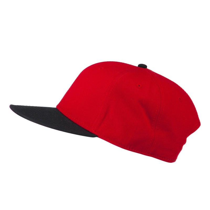 Two Tone Superior Cotton Twill Flat Bill Snapback Cap