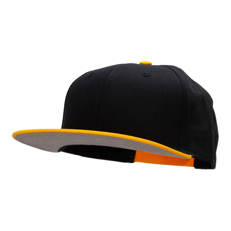 Two Tone Superior Cotton Twill Flat Bill Snapback Cap