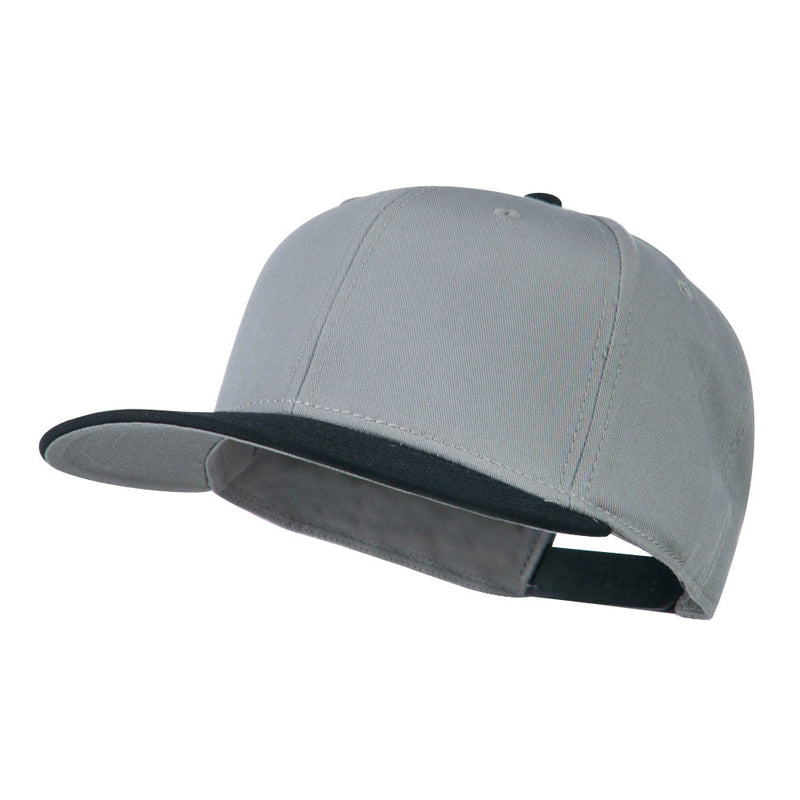 Two Tone Superior Cotton Twill Flat Bill Snapback Cap