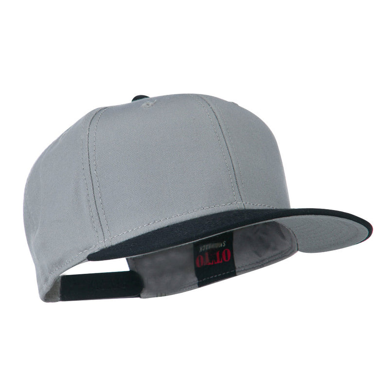 Two Tone Superior Cotton Twill Flat Bill Snapback Cap