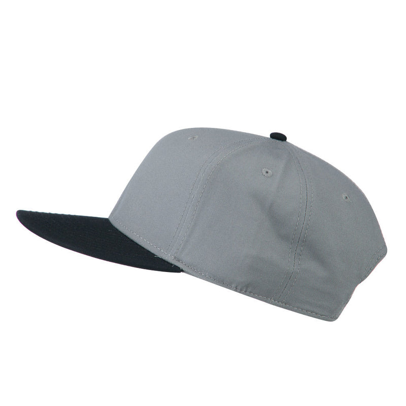 Two Tone Superior Cotton Twill Flat Bill Snapback Cap