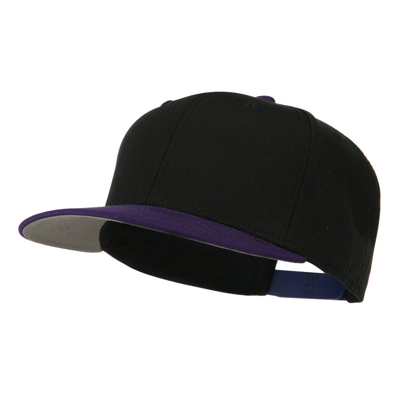 Two Tone Superior Cotton Twill Flat Bill Snapback Cap