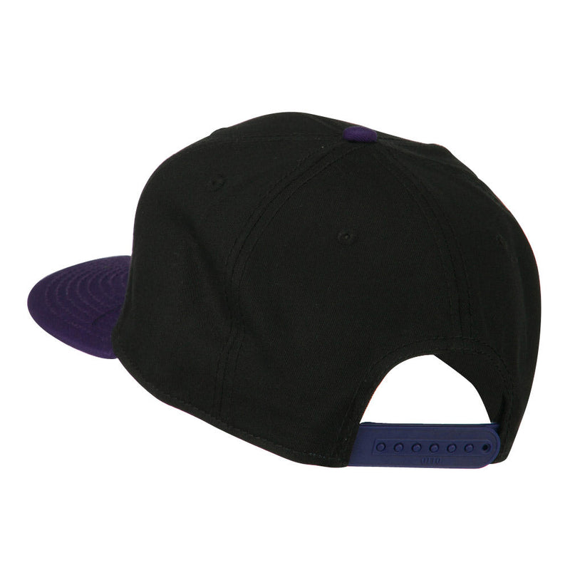 Two Tone Superior Cotton Twill Flat Bill Snapback Cap