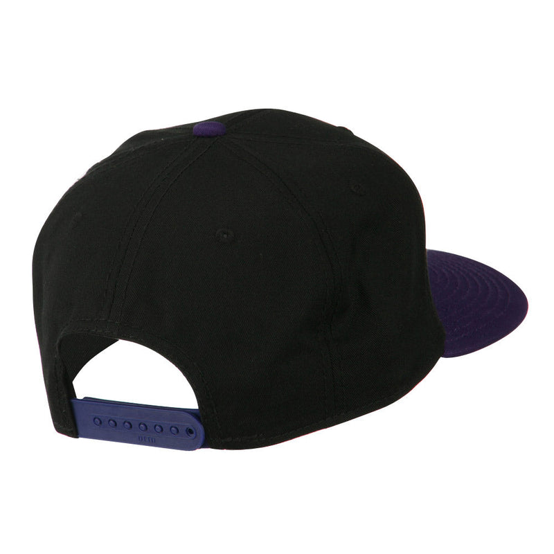 Two Tone Superior Cotton Twill Flat Bill Snapback Cap