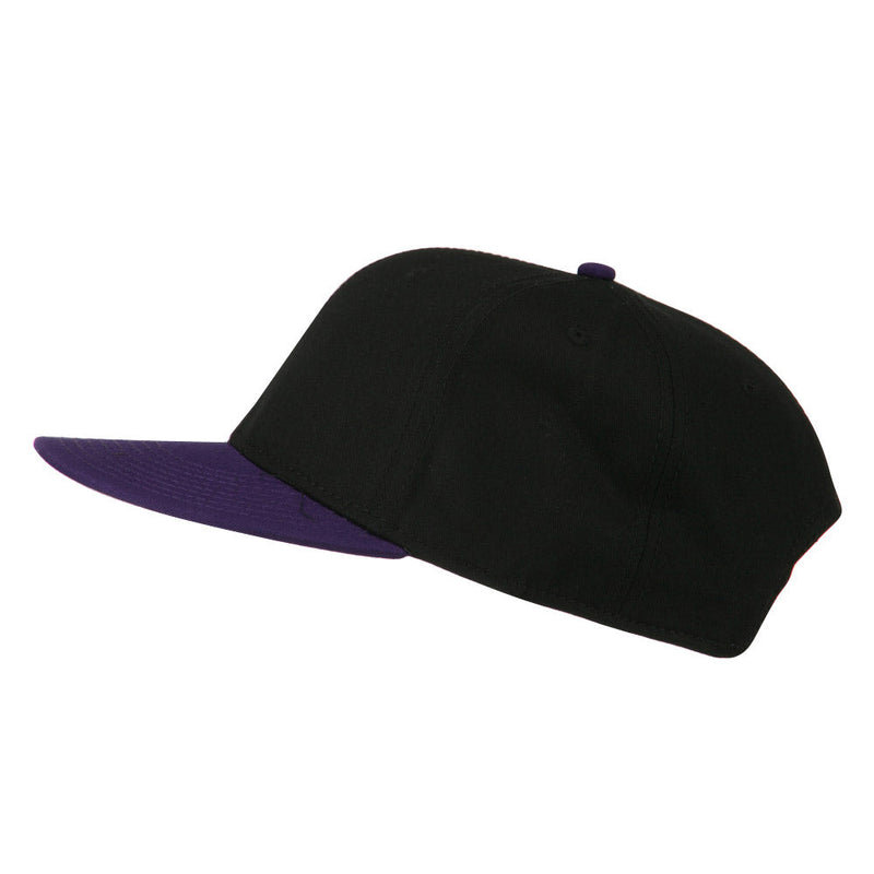 Two Tone Superior Cotton Twill Flat Bill Snapback Cap