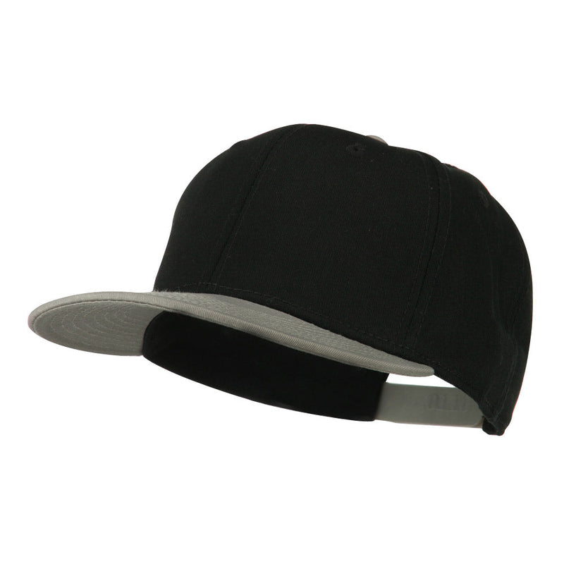 Two Tone Superior Cotton Twill Flat Bill Snapback Cap