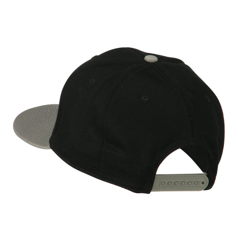 Two Tone Superior Cotton Twill Flat Bill Snapback Cap