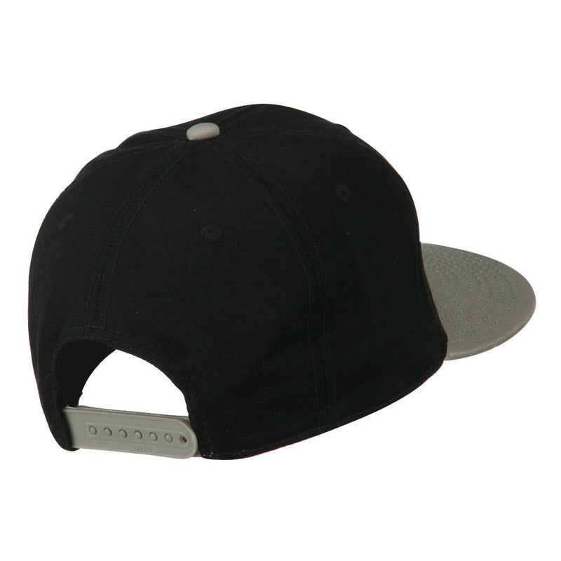 Two Tone Superior Cotton Twill Flat Bill Snapback Cap