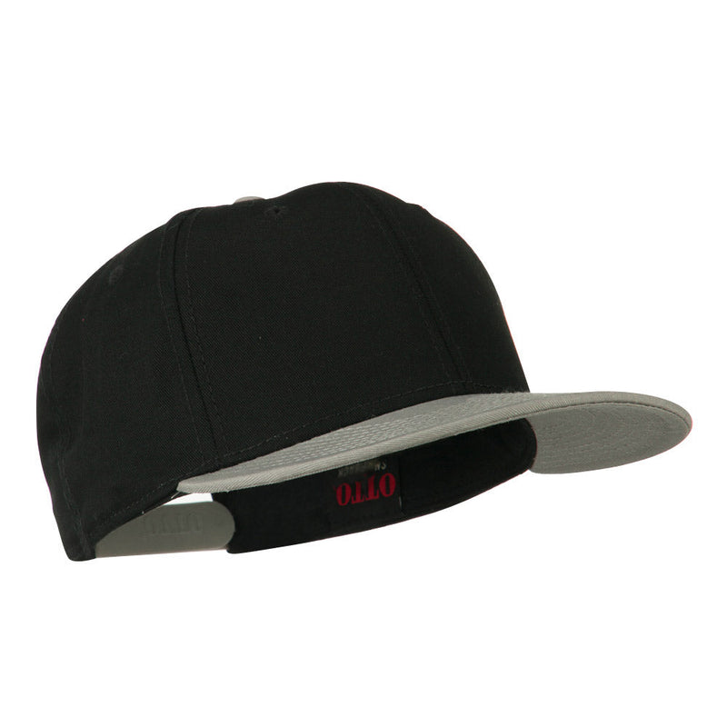 Two Tone Superior Cotton Twill Flat Bill Snapback Cap