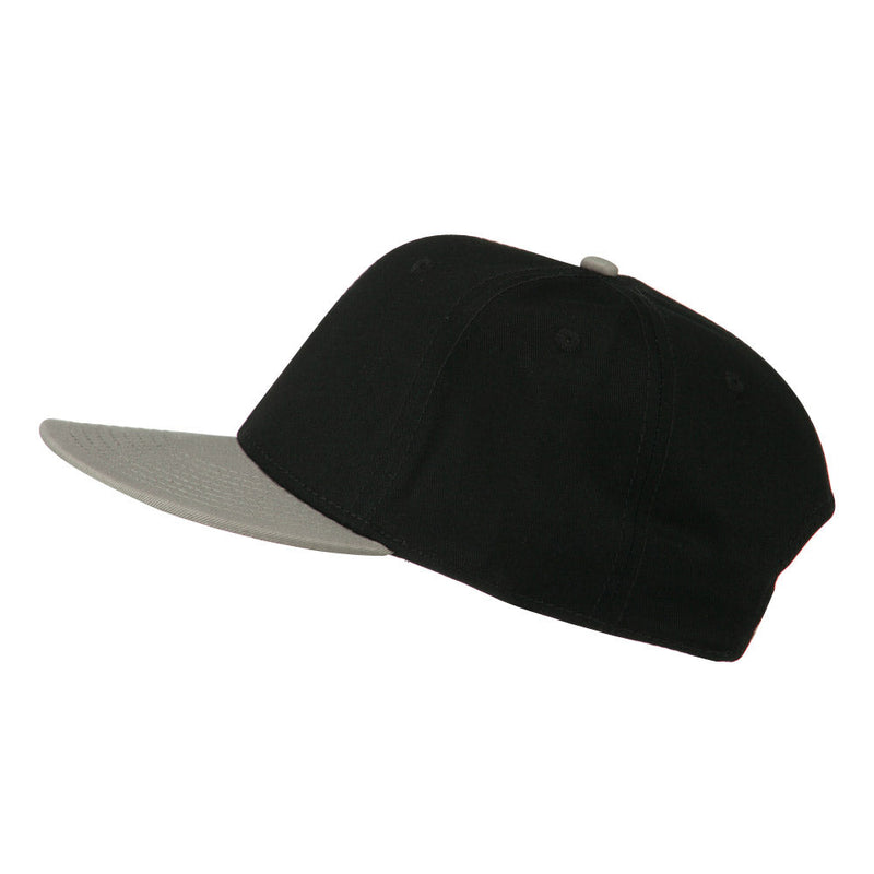Two Tone Superior Cotton Twill Flat Bill Snapback Cap