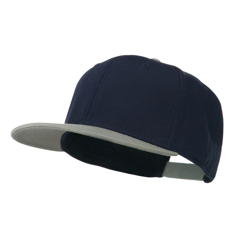 Two Tone Superior Cotton Twill Flat Bill Snapback Cap