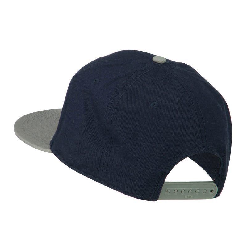 Two Tone Superior Cotton Twill Flat Bill Snapback Cap