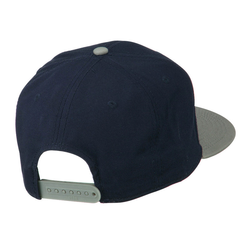 Two Tone Superior Cotton Twill Flat Bill Snapback Cap