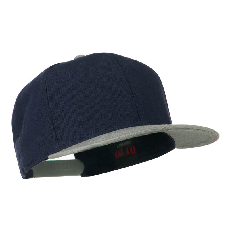 Two Tone Superior Cotton Twill Flat Bill Snapback Cap