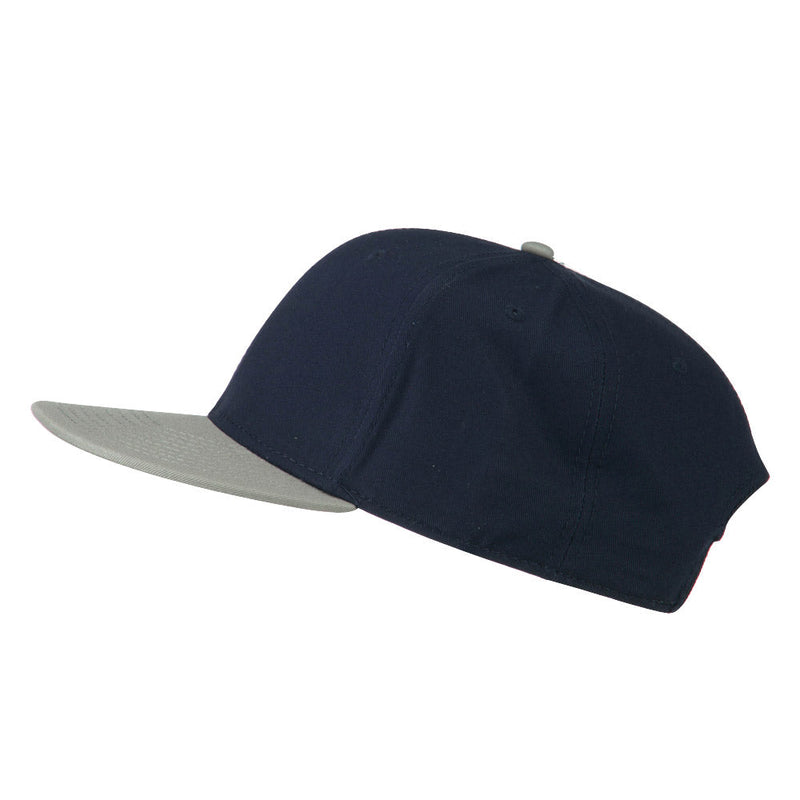 Two Tone Superior Cotton Twill Flat Bill Snapback Cap