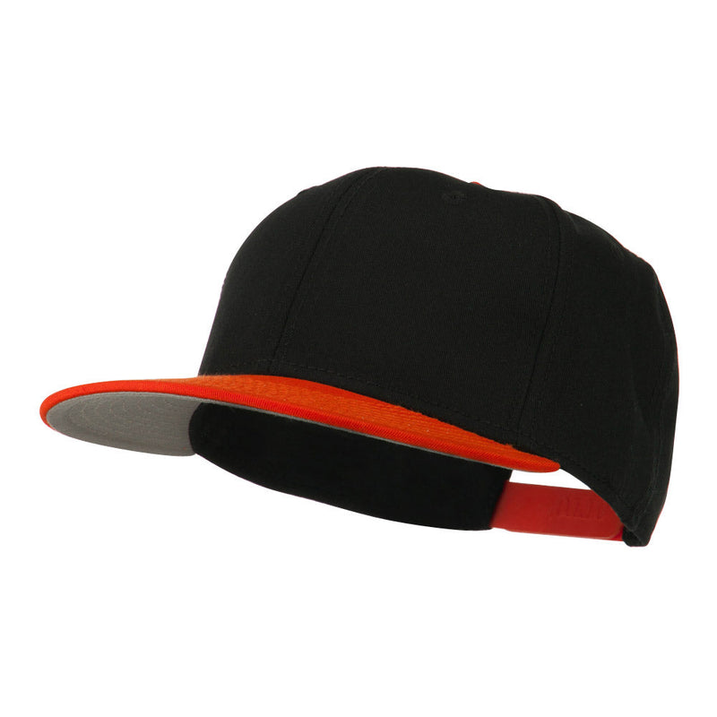 Two Tone Superior Cotton Twill Flat Bill Snapback Cap