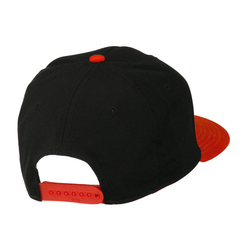 Two Tone Superior Cotton Twill Flat Bill Snapback Cap