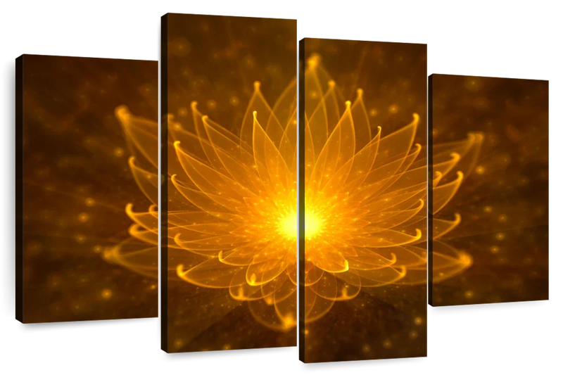 Glowing Lotus Wall Art