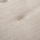 Tufted beige textured dining chair cushions for dining room by Decorbites