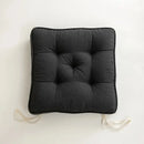 Tufted button cushion in terracotta cream and olive for living room by Decorbites