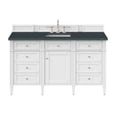 James Martin Brittany 60" Single Bathroom Vanity, Bright White