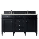 James Martin Brittany 60" Double Bathroom Vanity, Black Onyx