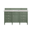 James Martin Brittany 60" Single Bathroom Vanity, Smokey Celadon