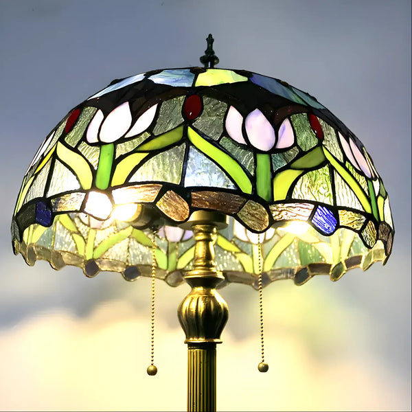 Tulip Stained Glass Tiffany-Style Lamp - Floor Lamp, photo 2 of 7