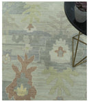 Tulu Distressed Modern Ikat Design Hand Knotted Custom Made wool rug